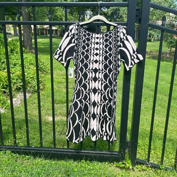 Anthropologie Jacquard Mini Sweater Dress NWT - Picture 8 of 10